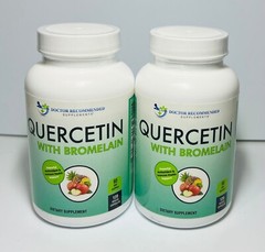 Quercetin 800mg with Bromelain 165mg Per Serving 120 Veggie Capsules TWO PACK 💊