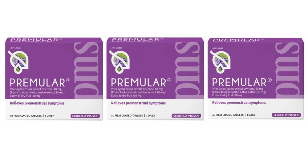 3 x Premular 30 Tablets PMS Support Total 90 Tablets