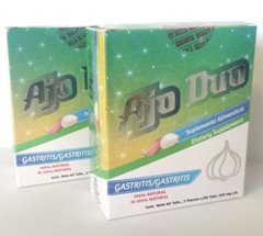 2 PACK!! AJO DUO GASTRITIS. DIETARY SUPPLEMENT. 120 TABS TOTAL. FREE SHIPPING!!!