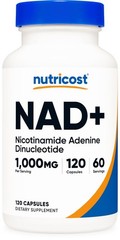 Nutricost NAD+ Supplement 1,000mg per Serving, 120 Capsules – 60 Servings