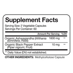 Ashwagandha capsules 1600mg – helps boost the immune system and relieve stress