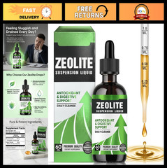 High Absorption Zeolite Drops for Adults | Liquid Clinoptilolite Cleanse 60ml |