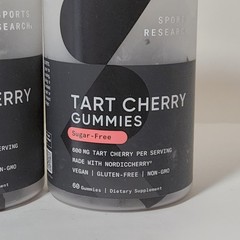 x2 Sports Research Tart Cherry Gummies 600mg SUGAR FREE 60 Gummies EACH Exp 2027