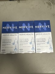 3 New Nervive Nerve Health – 30 Tablets Each Box Exp. 04/2027