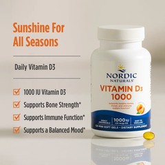 Nordic Naturals Vitamin D3 – Daily Vitamin D3 For Bone Health, Orange, 120 Ct