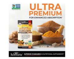 Turmeric Curcumin with Black Pepper Extract 1500mg High Absorption Potent, 180ct