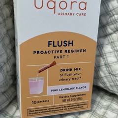 Uqora Drink Mix 1 FLUSH Supplement 10 Packets Pink Lemonade Exp 12/26 women