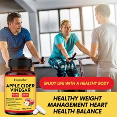 Apple Cider Vinegar Capsules 1877mg for Premium Weight Loss & Cleanse, Detox