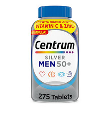Centrum Silver MultiVitamin MultiMineral Complete Vitamin 275 Tabs Men Over 50+