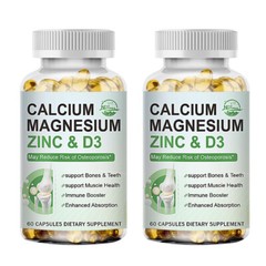240PCS Calcium Magnesium Zinc Capsules – Support Bone Strength & Muscle Function