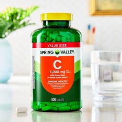 Spring Valley Vitamin C Supplement with Rose Hips Tablets, 500 mg, 250 Count