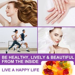 3 Pack Vitamatic Biotin Gummies 12000 mcg for Stronger Hair Skin Nails 60 Vegan