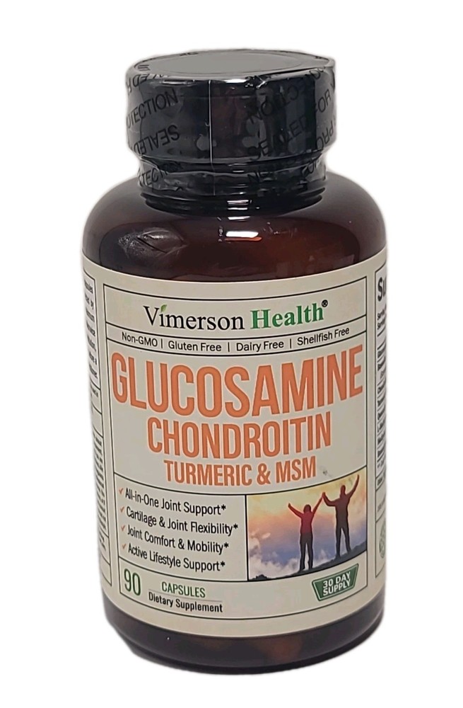 Vimerson Health Glucosamine Chondroitin Turmeric MSM Dietary Supplement 90 Cap