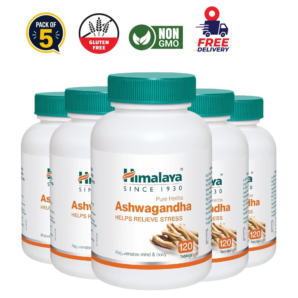 HI.MALAYA Ashwagandha 120 Tabs Pack of 5 Energy