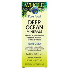 2 X Natural Factors, Whole Earth & Sea, Deep Ocean Minerals, 3.38 fl -worldwide