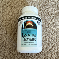 Source Naturals Essential Enzymes Digestive Aid 500 mg 120 ct Exp 05/2029