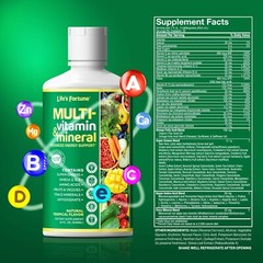 Life’s Fortune Whole Food Liquid Multivitamin, 32 Fl Oz (3 Pack)