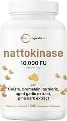 Nattokinase 10,000 FU per Serving (Natural Natto Extract), 240 Vegetarian Capsul