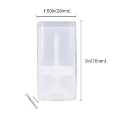 Healthcom 30pcs 0.5 Oz Clear Empty Plastic Deodorant Containers 30 Pcs,