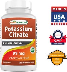 Best Naturals Potassium Citrate 99 mg 500 Tablets