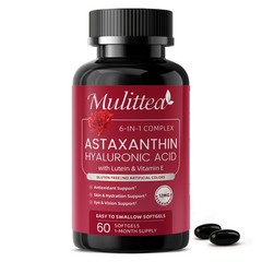 Antarctic Astaxanthin 60 Softgels Vitamin E, with Astaxanthin and Phospholipids