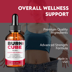 (2 Pack) Burn Cube Drops, BurnCube for Weight, Metabolism & Slimming (4 oz)