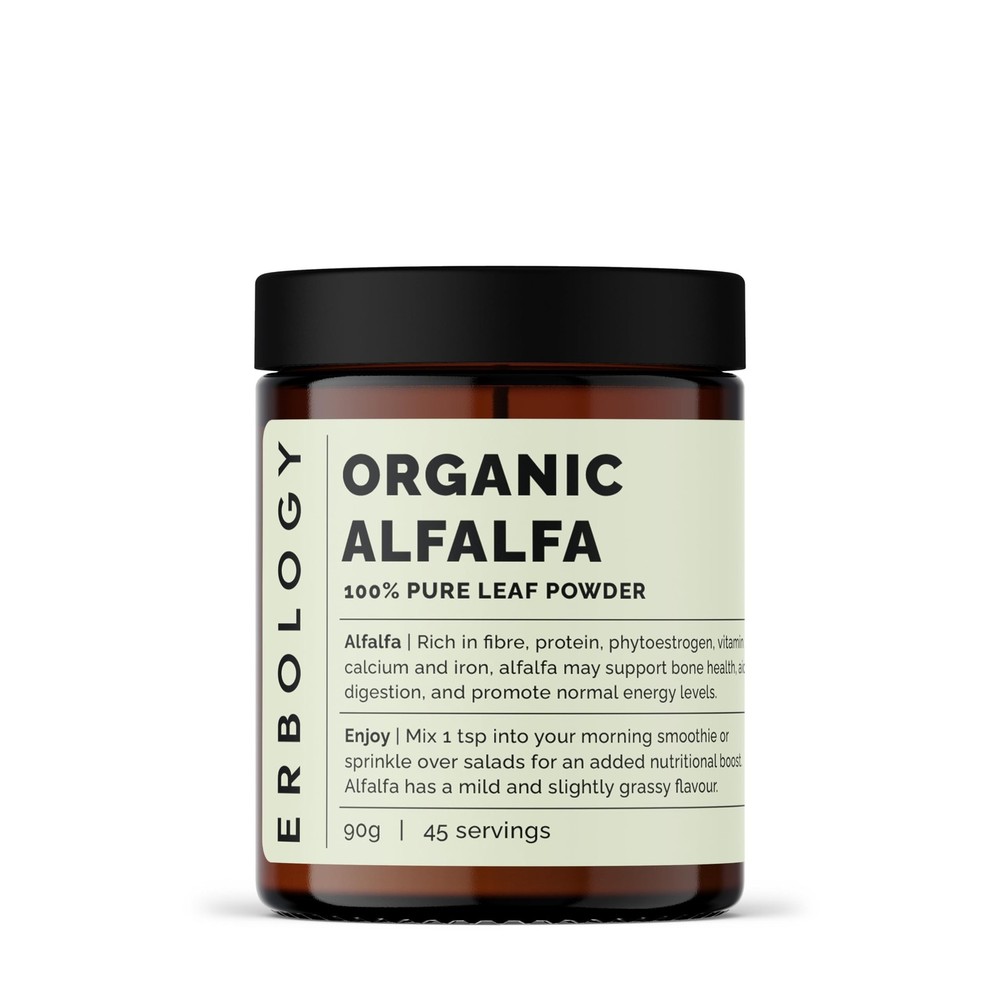 Erbology Organic Alfalfa Powder 3.2 oz – 45 Servings – Supports Bone and Gut …