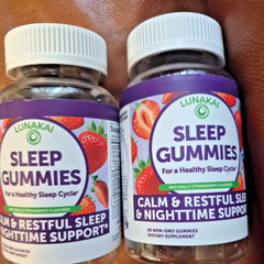TWO BOTTLEcLunakai cSleep Gummies for Adults w/Melatonin 10mg Exp 4/2028