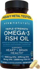 Superior Absorption Triple Strength Omega 3 Fish Oil – 2250 mg Omega 3, 90 Count