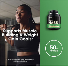 Optimum Nutrition Serious Mass Weight Gainer, Vanilla, 6 lb