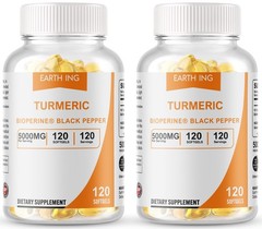 Turmeric Curcumin 5000mg Herbal Extract with BioPerine Servings 240 Softgels
