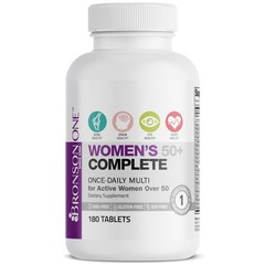 Bronson ONE Daily Women’s 50+ Complete Multivitamin 180 Count (Pack of 1)
