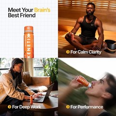 KENETIK Caffeine-Free Focus Shots C Brain Fuel for Mental Clarity and Cognitive