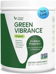 Green Vibrance Superfood Powder 15 Servings 25 Billion Probiotics Vibrant Health