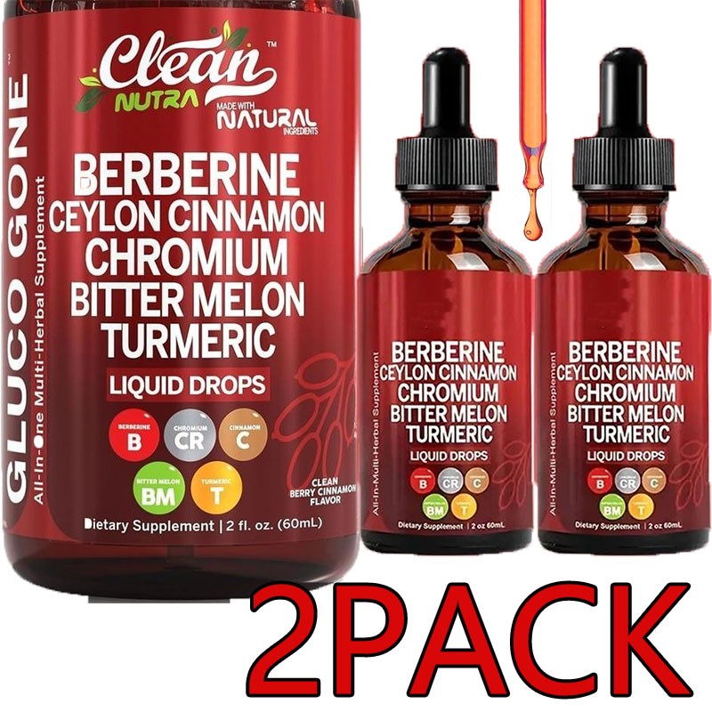 with Clean Berberine Nutra Ceylon Cinnamon Supplement Liquid Drops 2 Bottles