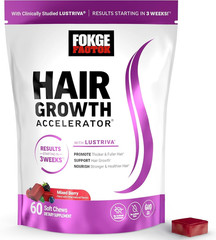 Hair Growth Soft Chews Thicker Stronger Hair 60 Mixed Berry minimize Wrinkles