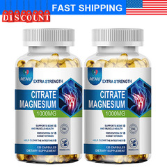 Magnesium Citrate Capsules 1000mg Per Serving – Highest Potency 240 Capsules