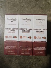 GreenPeople Kidney Liver Cleanse Strawberry 2 fl oz Vegan Herbal Supplement
