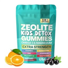 60 PCS Zeolite Kids Detox Gummies Mixed Body Flavored All-in-One Berry Cleans…