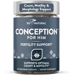 Eu Natural Conception for Him – Male Fertility 60 Count (Pack of 1), Clear