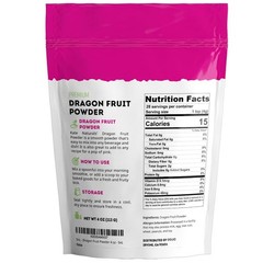 Dragon Fruit Powder for Baking & Drinks 4oz. , Gluten Free Dried Pink Pitaya …