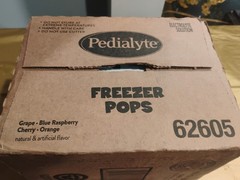Pedialyte Freezer Pops Grape Blue Raspberry Cherry Orange 4-33.6 Oz
