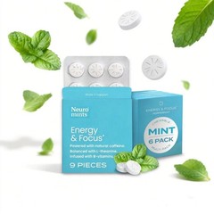 10 x 120 Pieces Neuro Mints Energy and Focus 120 Pieces – Peppermint G952