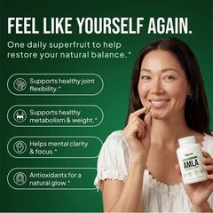 Alevia Organic Amla Capsules 1000mg Indian Gooseberry Antioxidant Supplement 60c