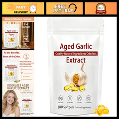 Aged Garlic Extract 7500mg Odorless Softgels – Non-GMO, Immune Support, 180 Coun