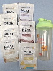Transform HQ Meal Replacement Protein Shakes Variety Of 7 Vanilla Choc + Shaker