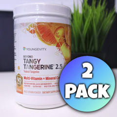 Youngevity Dr. Wallach Beyond Tangy Tangerine BTT 2.5 Canister 2pk