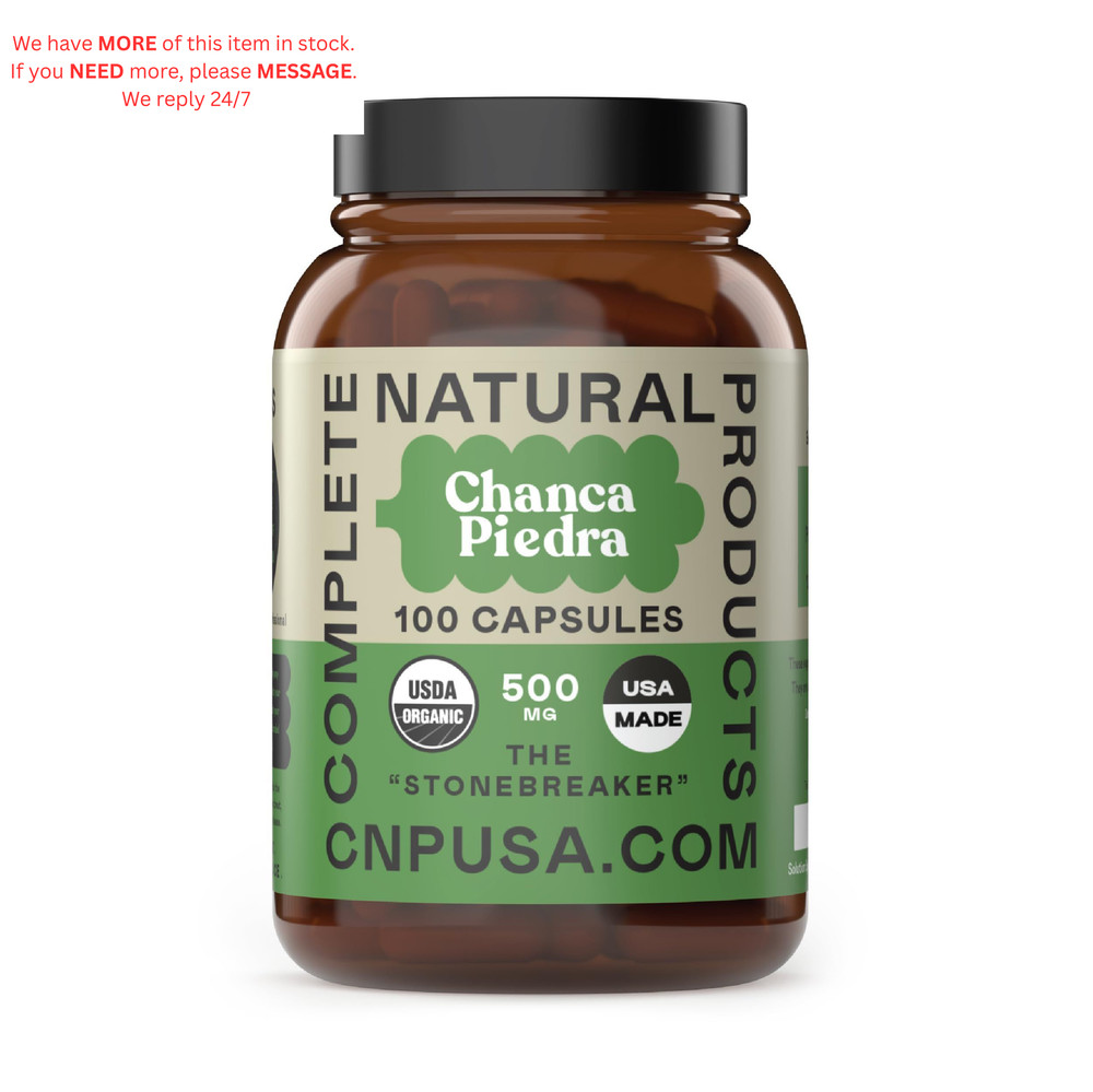 Chanca Piedra Organic Capsules 500mg – Phyllanthus 100 Count (Pack of 1)