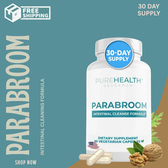 Parabroom Detox Formula – Wormwood Supplement with Black Walnut, Papain,Turmeric