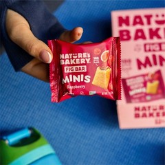 Nature’s Bakery Fig Bar Minis, Raspberry, Whole 1 Count (Pack of 6), Red